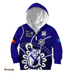 Bulldogs Rugby NAIDOC Hoodie KID For Our Elders Aboriginal