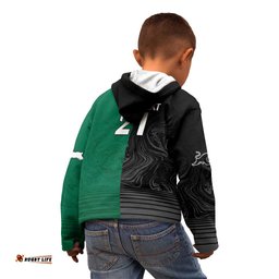 Custom Rabbitohs Panthers Kid Hoodie NRL Tribal Half Style