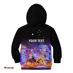 Personalised Australia Vivid Sydney Kid Hoodie Aussie Proud Sydney Opera House