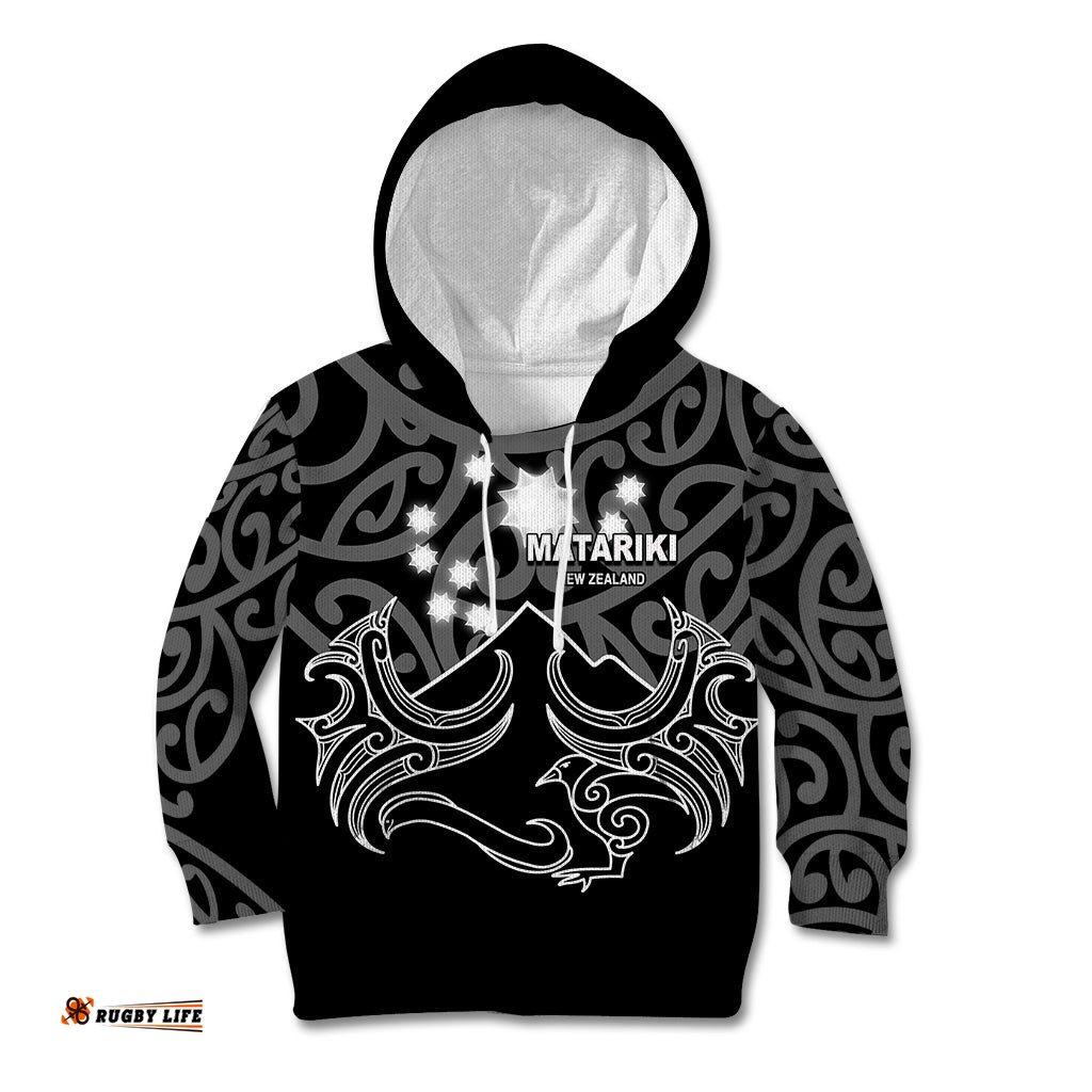 Matariki New Zealand Kid Hoodie Maori New Year White