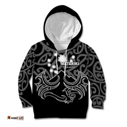 Matariki New Zealand Kid Hoodie Maori New Year White
