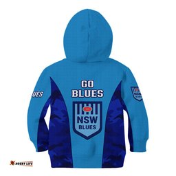NSW Rugby Kid Hoodie Go Blues Camouflage Sporty Style