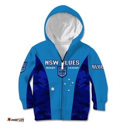 NSW Rugby Kid Hoodie Go Blues Camouflage Sporty Style