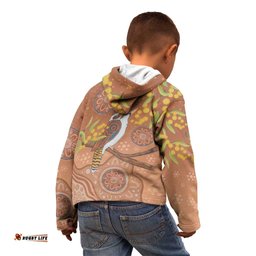 Kookaburra Aboriginal Dot Painting Kid Hoodie