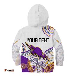 Personalised Melbourne Storm Kid Hoodie Special NRL Rugby Indeginous Aboriginal