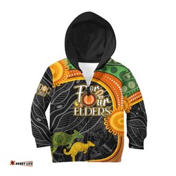 Personalised Australia Indigenous NAIDOC Week With Kangaroos Hoodie KID