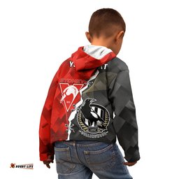 Personalised Collingwood And Swans Football Kid Hoodie Together Sporty Style