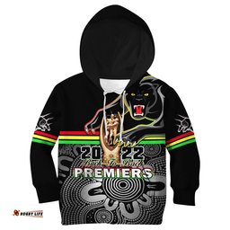 Panthers Rugby Hoodie KID Pennies Premiers Back To Back Indigenous Original