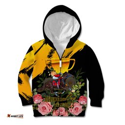 Personalised Australia Melbourne Cup Day Kid Hoodie Horse Racing Trophy With Roses