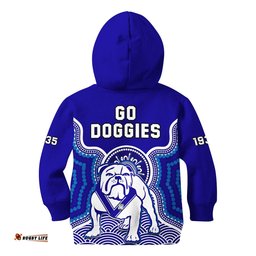 Bulldogs Rugby Hoodie KID Canterbury Bankstown 1935 Indigenous Artsy