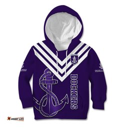 Personalised Fremantle Dockers Football Kid Hoodie Go Freo Sporty Version 01