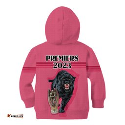 Panther Premierships Kid Hoodie Go Champions Pink Simple Style