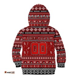 Personalized Dragons Rugby Xmas Kid Hoodie Australia NRL Mascot