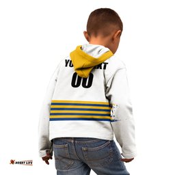 Custom Personalised And Number EELS NRL Kid Hoodie Simple White Style