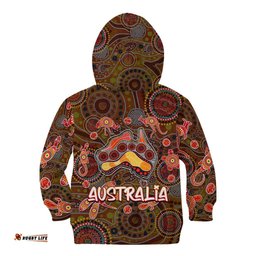 Animal Australia Aboriginal Art Kid Hoodie
