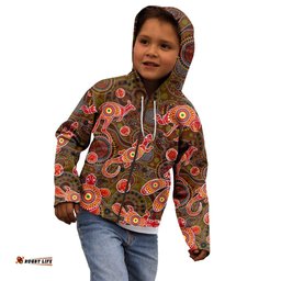 Animal Australia Aboriginal Art Kid Hoodie