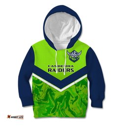 Personalised Raiders Rugby Kid Hoodie Canberra 1981 Sporty Style