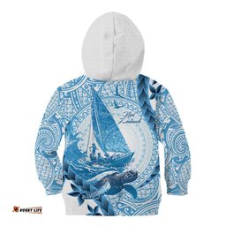 New Zealand Sailing Kid Hoodie Aotearoa Yacht Racing Born To Sail