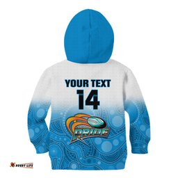 Personalised Australia Rugby Kid Hoodie Queensland Northern Pride Indigenous Art