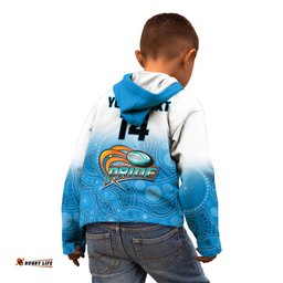 Personalised Australia Rugby Kid Hoodie Queensland Northern Pride Indigenous Art