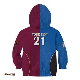 Custom Broncos Bulldogs Kid Hoodie NRL Tribal Half Style