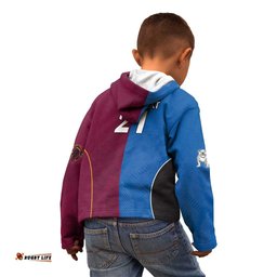 Custom Broncos Bulldogs Kid Hoodie NRL Tribal Half Style