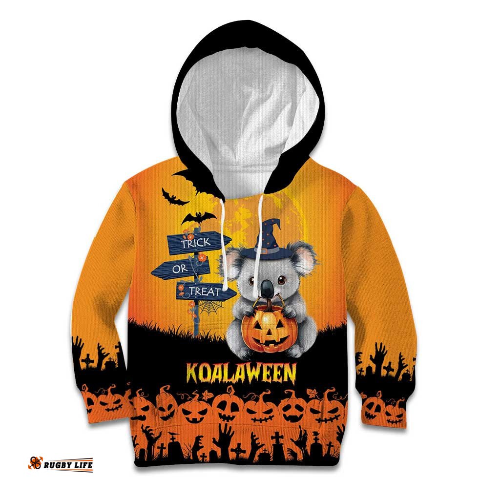 Happy Koalaween Kid Hoodie Koala Ghost Trick or Treat