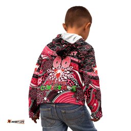 Merry Christmas AFL Swans Kid Hoodie Aboriginal Santa Football Mascot