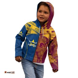 Custom NRL Cowboys and Broncos Kid Hoodie Sporty Style