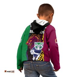 NRL Combine Warriors and Broncos Kid Hoodie Sporty Style