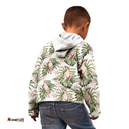 Australia Pink Cockatoo Kid Hoodie Aussie Orchids Seamless Pattern