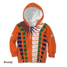 Personalised India Kid Hoodie Raising Sun Indian Pattern Mandala Murals
