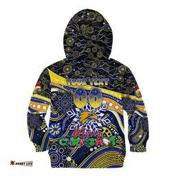 Merry Christmas AFL Eagles Kid Hoodie Aboriginal Santa Football Mascot