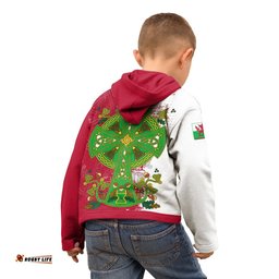 Kid Wales Celtic Zip Up Hoodie Wales Celtic Cross