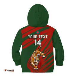 Personalised Bangladesh Cricket Kid Hoodie Go Champions World Cup