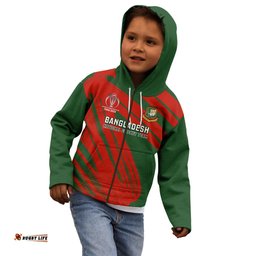 Personalised Bangladesh Cricket Kid Hoodie Go Champions World Cup