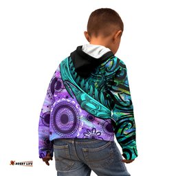 New Zealand Paua Shell With Australia Opal Unique Combine Kid Hoodie