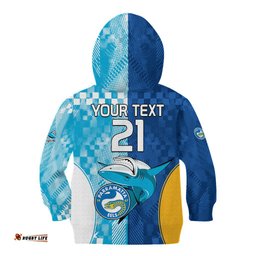 Custom NRL Shark Combine Eels Rugby Kid Hoodie Sporty Style