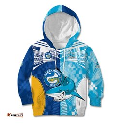 Custom NRL Shark Combine Eels Rugby Kid Hoodie Sporty Style