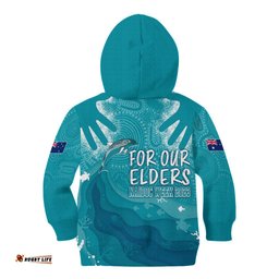 NAIDOC Week Kid Hoodie For Our Elders Torres Strait Dolphin Aboriginal Dot Arts