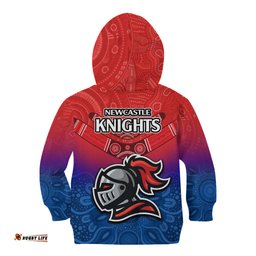 Knights Permier Kid Hoodie NRL Mascot with Aboriginal