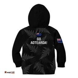 New Zealand Silver Fern Rugby Kid Hoodie Go Aotearoa World Cup