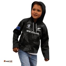 New Zealand Silver Fern Rugby Kid Hoodie Go Aotearoa World Cup