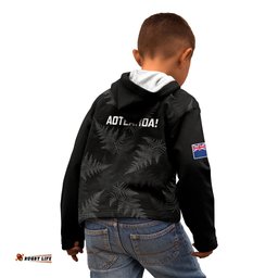 New Zealand Silver Fern Rugby Kid Hoodie Go Aotearoa World Cup