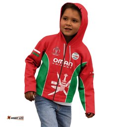 Oman Cricket Kid Hoodie Dynamic Version