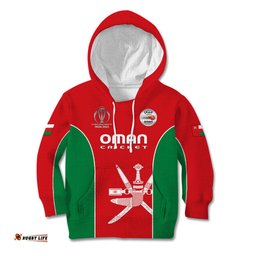 Oman Cricket Kid Hoodie Dynamic Version