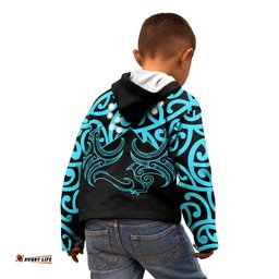 Matariki New Zealand Kid Hoodie Maori New Year Light Blue