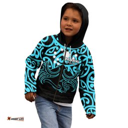 Matariki New Zealand Kid Hoodie Maori New Year Light Blue