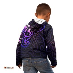 New Zealand Kid Hoodie Maori Matariki Galaxy Sky Purple