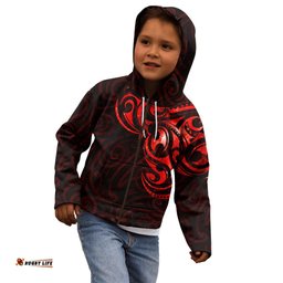 New Zealand Kid Hoodie Maori Matariki Galaxy Sky Red